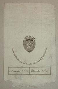 De la bibliotheque du comte Nicolas  Eszterházy
