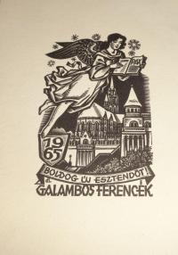 Drahos István: Boldog Új Esztendőt Galambos Ferencék. 1965