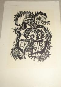 Diskay Lenke: Ex libris Sánta Ferenc