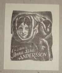 Kertes-Kollmann Jenő: Ex libris Anna Lisa Andersson